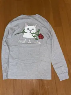 RIPNDIP リップンディップ 長袖Tシャツ　グレー　Sサイズ バックプリントのサムネイル