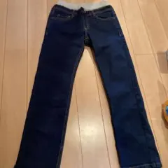 【新品未使用】ダークブルーデニム　長ズボン　140サイズ　ジーパン　ジーンズ