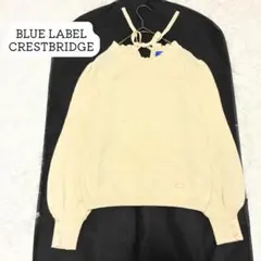 美品 ブルーレーベルクレストブリッジストーンベージュチェック