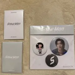SnowMan目黒蓮 バンコク タイ ポップアップ フォトカードパック 缶バッジ