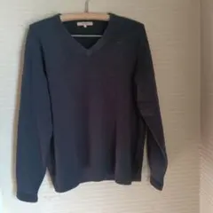 ユニクロ　メンズ　Vネック　ラムセーター