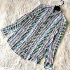 ⭐️MARELLA マレーラ 長袖シャツ M マルチストライプ 38 ブラウスのサムネイル