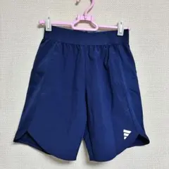 adidas 140cm ネイビー ブルー ハーフパンツ　ショートパンツ