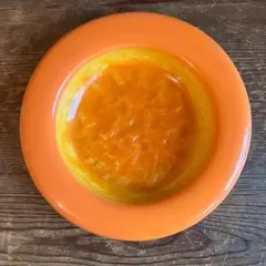 USA ヴィンテージ 레트로 オレンジ ガラス トレイ 皿