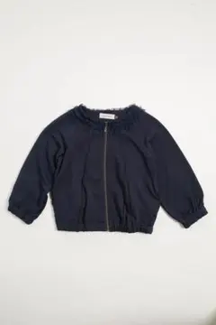 【60%OFF】新品子供服110 フリルブルゾン D.fesense ネイビー