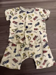 車両柄 ベビーパジャマ 上下セット 90cm
