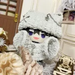 猫耳帽子＋ポンチョs【匿名配送】にじぱぺっと　にじぱぺ　ぱぺ服　ぬい服