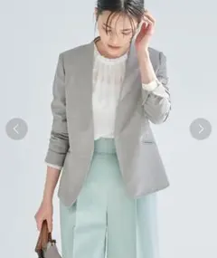 green label relaxing　カチリラ ノーラペルジャケット　美品