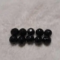【期限付き出品です】天然石 オニキス カット ビーズ 10ミリ×10
