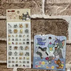 トム＆ジェリー　タイルシール おはじきシールフレーク　2点