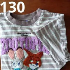 ズートピア　サガラ刺繍　ボーダーTシャツ しまむら