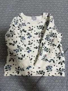 オーガニックコットン 花柄 トレーナー 95cm