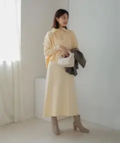 新品　Bou Jeloud　ブ－ジュルード　ハーフジップトップ&ニットワンピース