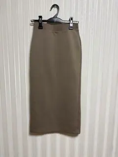 UNIQLO ブラウン タイト XS ドライスウェットナローマキシスカート