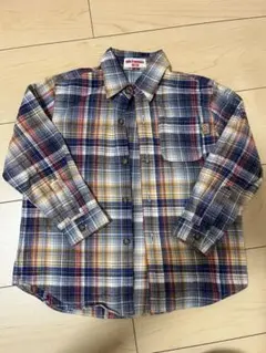 ミキハウス　子供服　チェックシャツ　110 男の子　女の子　長袖　羽織り