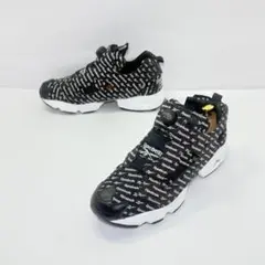 Reebok インスタポンプフューリー 27㎝ ベクターロゴ 総柄 ブラック