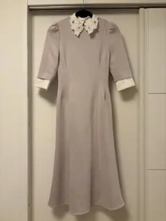 セルフォード　エンブロイダリー　襟付き　ポンチワンピース