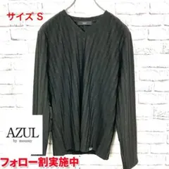 AZUL トップス Sサイズ ブラックアズール 長袖ニット 黒 メンズ