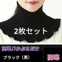 【2枚セット】つけ襟 付け襟 レディース ハイネック ネックウォーマー 黒