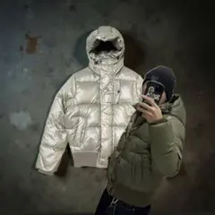 ま*料様 【モンクレ似】G-STAR RAW ダウンジャケット　カーキ 光沢　肉のサムネイル