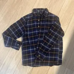 UNIQLO ネイビー系チェック 長袖シャツ 150