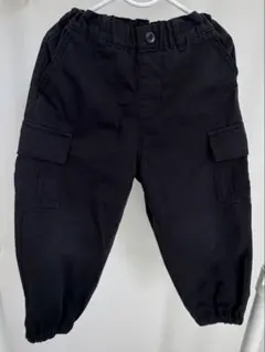 GU キッズ カーゴパンツ ブラック 130cm