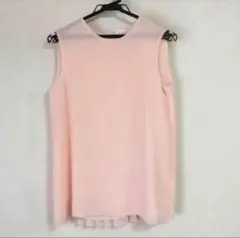 6-33 新品★ユニクロバックプリーツノースリーブカットソー