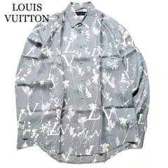 【22AW】LOUIS VUITTON シャツ ブラウス LVリーフ ブルー Sのサムネイル
