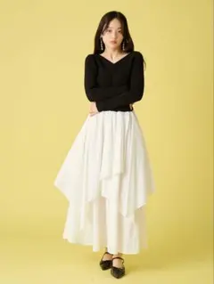 【新品】リリーブラウン　ニットドッキングワンピース