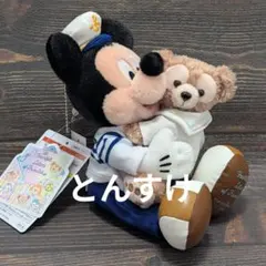 新品　ぬいぐるみバッジ　ダッフィー　ハートフェルトレターズオブフレンドシップ⑤