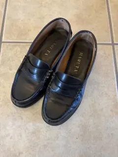 【日本製】HARUTA 黒のレザー ローファー 高校生
