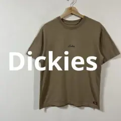 ディッキーズ　Dickies　ロゴ刺繍Tシャツ　Mサイズ　ブラウンベージュのサムネイル