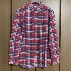 UNIQLO赤×青のチェック柄 ネルシャツ/ Mサイズ