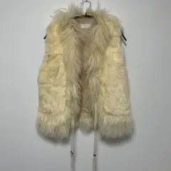 新品【Ungrid】リアルファーベスト チベットラムファーベスト リアル