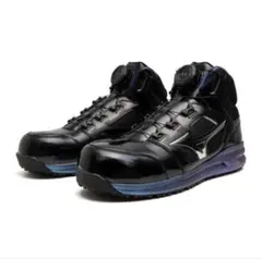 Mizuno 安全靴 BOA ハイカット ホログラムブラック×シルバー×ブルー