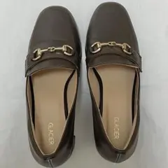 Honeys ブラウン ローファー Mサイズ ヒール約6cm 秋冬