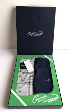 【新品】クロコダイル　メンズ　ルームウェア　半袖＆ハーフパンツ(6分丈)Mサイズ