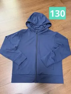 エアリズムパーカー　130 ネイビー　ユニクロ　UNIQLO