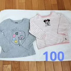 長袖カットソー 2枚セット 100