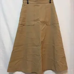 アーバンリサーチロッソ【サイズ38】ベージュフレアスカートロング丈　ポケット付