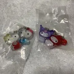 サンリオ なかよしドロップチャーム 2点 キティ&ミミィ☆マイメロ&クロミ