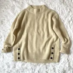 【美品】RESPIGHI レスピーギ 毛100% ヤク ニット 38 ベージュ