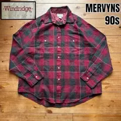 90s MERVYNS Windridge バッファローチェック ネルシャツ