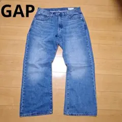 GAP　ルーズフィット　フレアデニム　ブルー　髭　36×32　古着のサムネイル