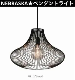 【美品】“NEBRASKA” ブラック ワイヤーシェード ペンダントライト