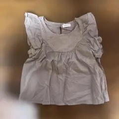 SOSPITA フリル刺繍 チュニックブラウン