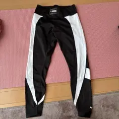 PUMA フィットネスパンツ ブラック/ホワイト　女性用　Lサイズ