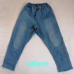 ブランシェス ガーデナーテーパード デニムパンツ 140 ブルー