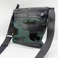 ⭐️美品・希少⭐️コーチ チャールズ サコッシュ マテリアルズ カモフラ 黒