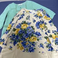 SUPERHAKKA 花柄チュニック & グリーンチュニック　2点のサムネイル